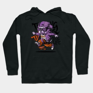 Thug Life Pug Design in Vibrant Colors Hoodie